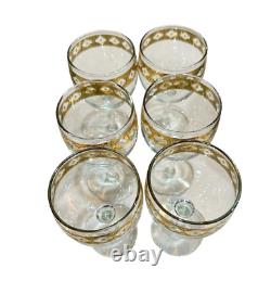 Vintage Culver Valencia Wine Glasses Set Of 6