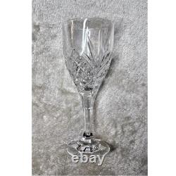 Vintage Cut Crystal Wine Glasses Diamond Lattice Pattern, Set of 7, Pristine