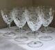 Vintage Cut Crystal Wine Glasses Goblets 5 5/8 (Set of 8) Criss Cross Fan