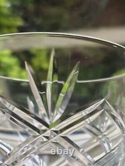 Vintage Cut Crystal Wine Glasses Goblets 5 5/8 (Set of 8) Criss Cross Fan