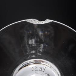 Vintage Cut Crystal Wine Water Goblet Notched Thumbprint Glasses 5pc Lot 5.75h