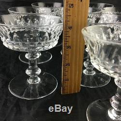 Vintage Cut Glass Or Crystal Champagne/dessert/wine/cocktail Coupe Set 11 Stems