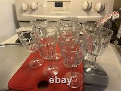 Vintage DURALEX France Picardie Glass 6.5 Wine Water Glasses Goblets Set of 9