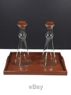 Vintage Dansk Wine Glass Carafe Teak