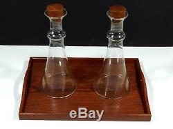 Vintage Dansk Wine Glass Carafe Teak