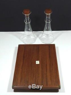 Vintage Dansk Wine Glass Carafe Teak