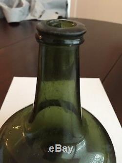 Vintage Dutch Wine Onion Bottle, circa early 1700