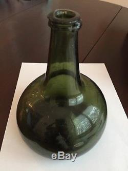 Vintage Dutch Wine Onion Bottle, circa early 1700