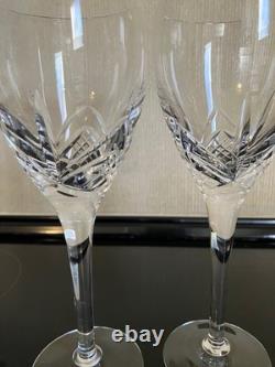 Vintage Edinburgh Cut Crystal Pair Skye Wine Glasses Stems Goblets Scotland Vintage Edinburgh Cut Crystal Pair Skye Wine Glasses Stems Goblets Scotland