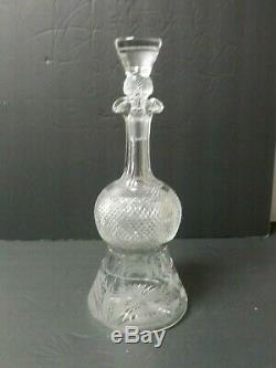 Vintage Edinburgh Scottish Crystal THISTLE Pattern 12 Claret Wine Decanter