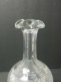 Vintage Edinburgh Scottish Crystal THISTLE Pattern 12 Claret Wine Decanter