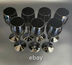 Vintage Elegance Elegant Midnight Black by MIKASA Wine Glasses Set of 7