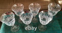 Vintage Elegant Galway Irish Crystal Wine Goblets Stems Longford Set Of 6 A+