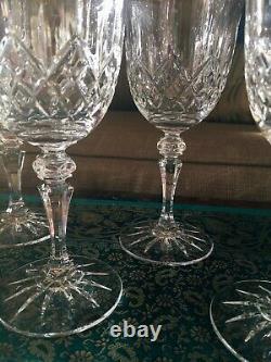 Vintage Elegant Galway Irish Crystal Wine Goblets Stems Longford Set Of 6 A+