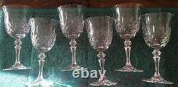 Vintage Elegant Galway Irish Crystal Wine Goblets Stems Longford Set Of 6 A+