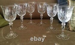 Vintage Elegant Galway Irish Crystal Wine Goblets Stems Longford Set Of 6 A+