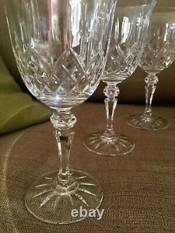 Vintage Elegant Galway Irish Crystal Wine Goblets Stems Longford Set Of 6 A+