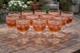 Vintage Etched Glass Goblets Set 12 Gold Rim 20oz Large Wine Glasses