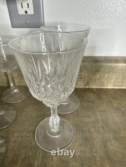 Vintage Etched Stemware Glass Lot Coupe Wine Cordial Mixed Sizes No Maker