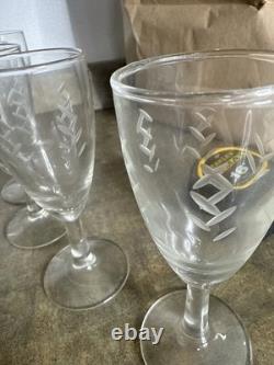 Vintage Etched Stemware Glass Lot Coupe Wine Cordial Mixed Sizes No Maker