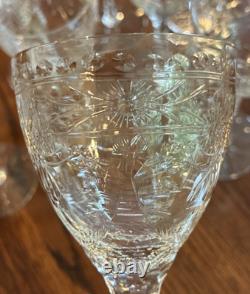 Vintage European Hand Cut Crystal Stemware Wine Cordials Set Of 11 Elegant