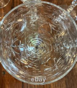 Vintage European Hand Cut Crystal Stemware Wine Cordials Set Of 11 Elegant