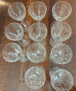 Vintage European Hand Cut Crystal Stemware Wine Cordials Set Of 11 Elegant