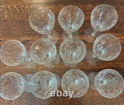 Vintage European Hand Cut Crystal Stemware Wine Cordials Set Of 11 Elegant