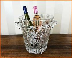 Vintage Extra Large Cut Glass Wine Cooler Three 3 Bottle Champagne Ice Bucket