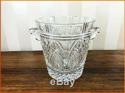 Vintage Extra Large Cut Glass Wine Cooler Three 3 Bottle Champagne Ice Bucket