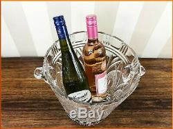 Vintage Extra Large Cut Glass Wine Cooler Three 3 Bottle Champagne Ice Bucket