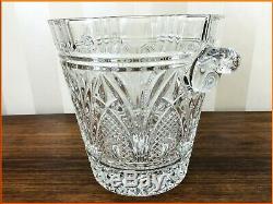 Vintage Extra Large Cut Glass Wine Cooler Three 3 Bottle Champagne Ice Bucket