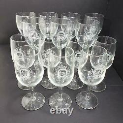 Vintage Fly Fishing Anglers Club New York Collectible Stemware Wine Glasses 14pc