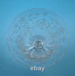 Vintage Fostoria Elegant Navarre Etched Water/Wine Goblet Glasses Set of 8