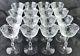 Vintage Fostoria Navarre Champagne/wine/cocktail Glass Set 16 Flower Swag Optic