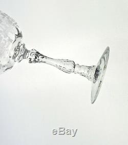 Vintage Fostoria Navarre Champagne/wine/cocktail Glass Set 16 Flower Swag Optic