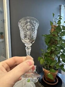 Vintage Fostoria Navarre Clear Etched Crystal Stemware Set Of 40