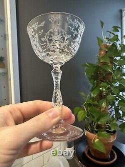 Vintage Fostoria Navarre Clear Etched Crystal Stemware Set Of 40