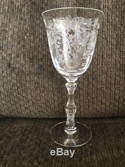 Vintage Fostoria Navarre Crystal #6016 Stem Clear 5 3/8 Wine Goblet(s)