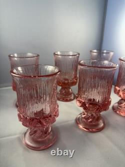 Vintage Fostoria Sorrento Pink Wine Glasses 5 inch Stemware Set of 6