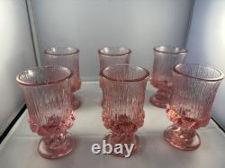 Vintage Fostoria Sorrento Pink Wine Glasses 5 inch Stemware Set of 6