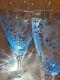 Vintage Fostoria Wine Water Glasses Versailles Blue