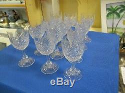 Vintage French Baccarat 12 Cut Crystal Wine Goblets, Cobert