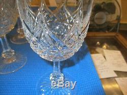 Vintage French Baccarat 12 Cut Crystal Wine Goblets, Cobert