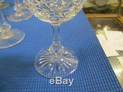 Vintage French Baccarat 12 Cut Crystal Wine Goblets, Cobert