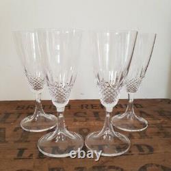 Vintage French Lalique Chinon Wine Glasses Set of Four 1950's