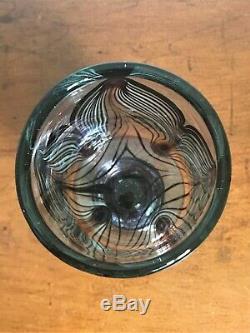 Vintage George Elliott Studio Glass Goblet Signed & Dated 1977