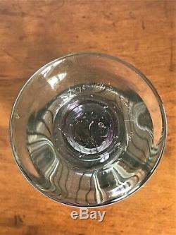 Vintage George Elliott Studio Glass Goblet Signed & Dated 1977