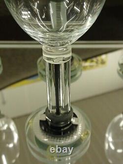 Vintage George Ponzini Art Glass Set Of Wine Glasses And Tray Art Deco Rare