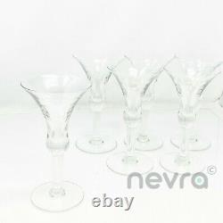 Vintage Glass Champagne & Wine Flute Hock Glass (Set of 6)